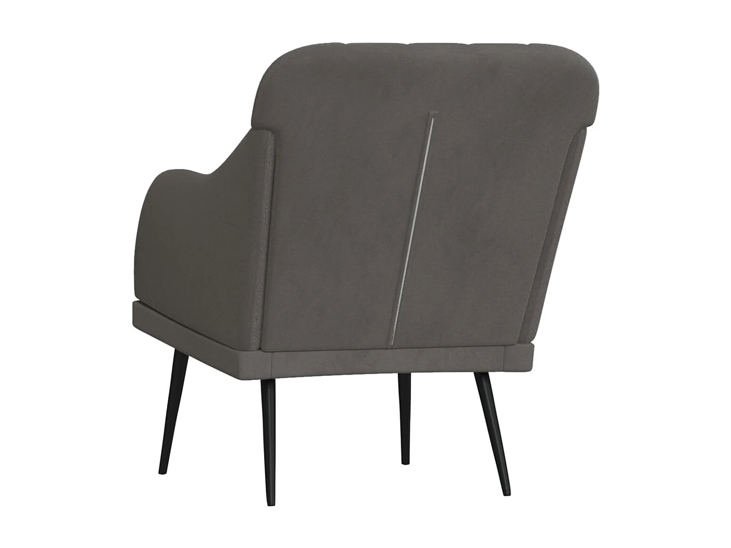 Streetsboro  Sillón de terciopelo gris oscuro 63x76x80 cm