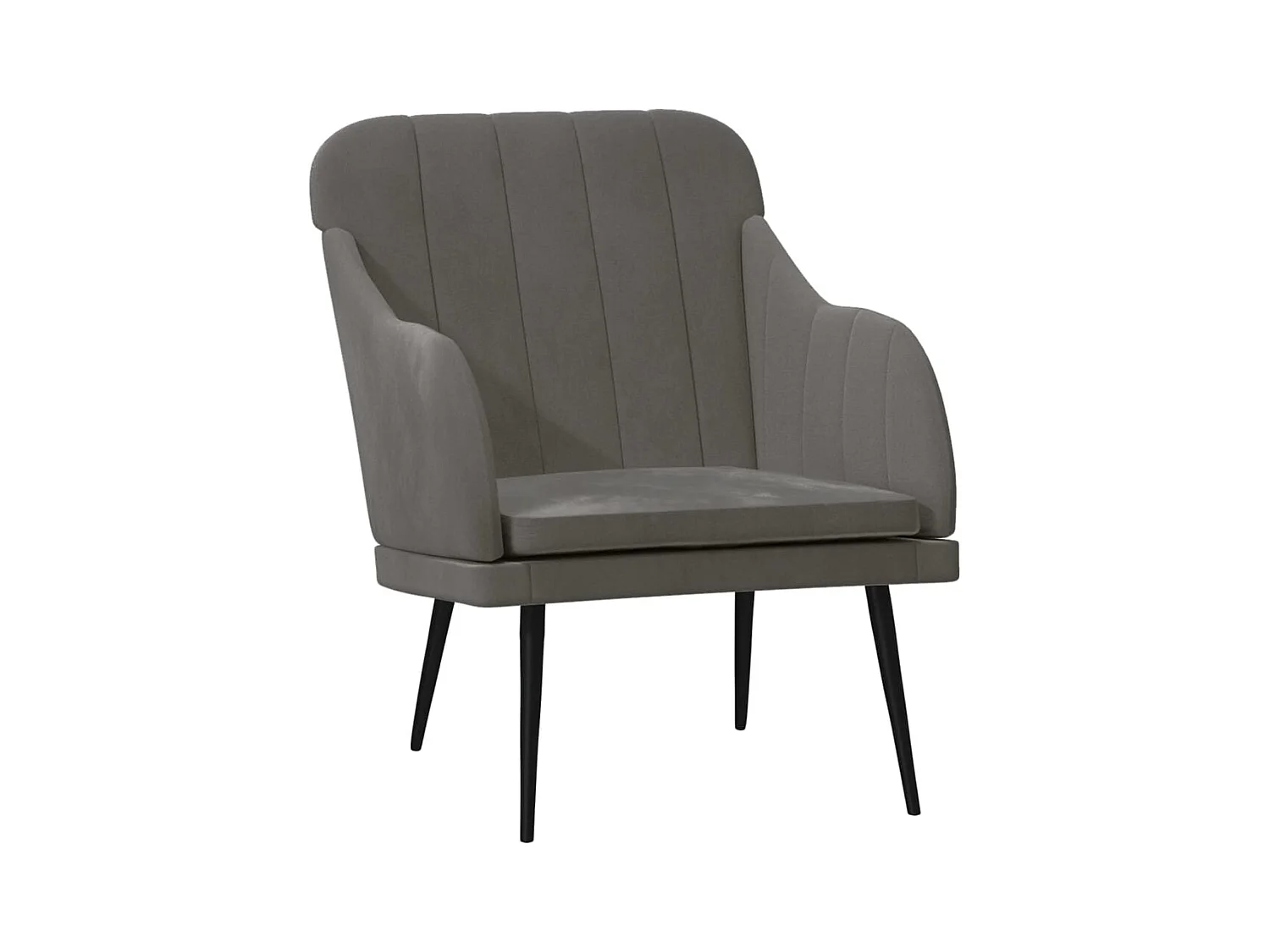 Streetsboro  Fauteuil Gris foncé 63x76x80 cm Velours