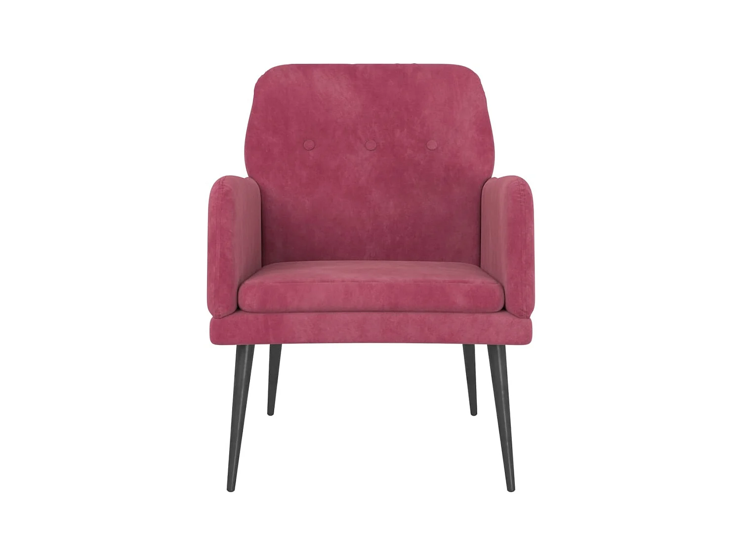 Zarina  Fauteuil Rouge bordeaux 62x79x79 cm Velours
