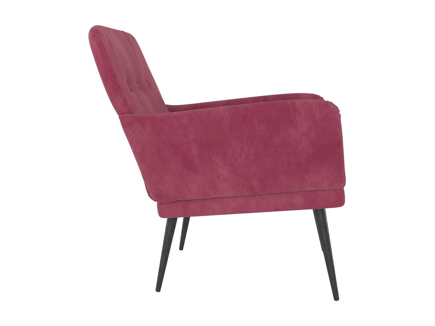 Zarina  Fauteuil Rouge bordeaux 62x79x79 cm Velours
