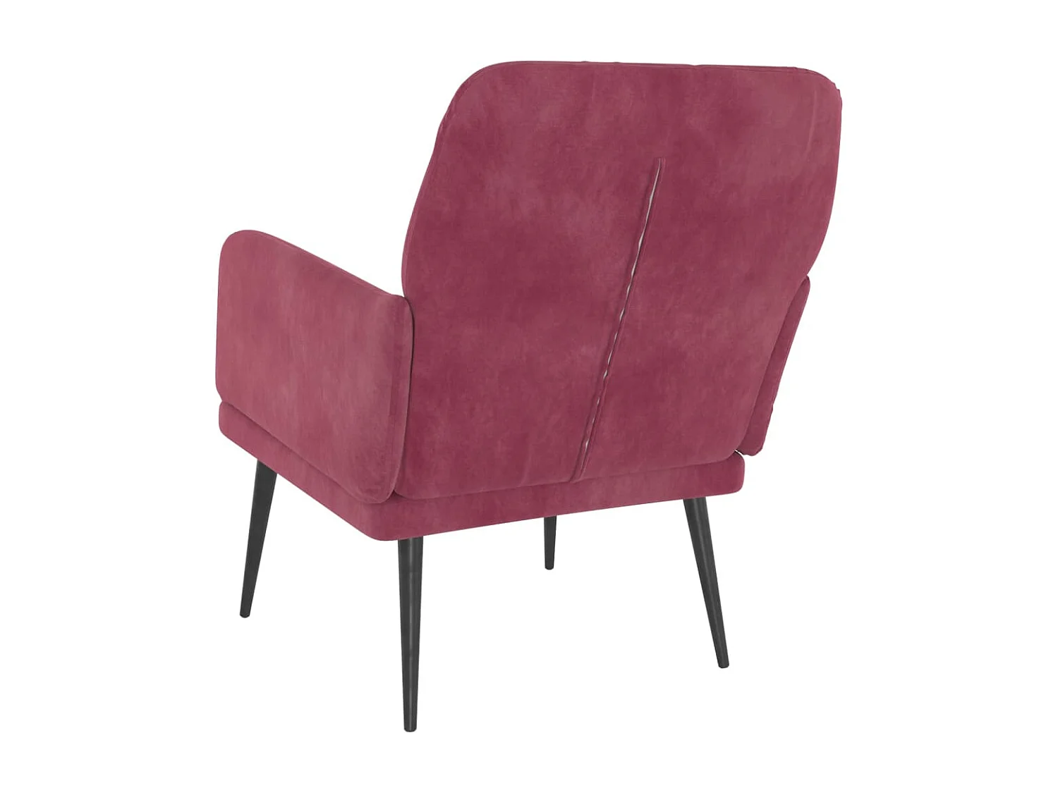 Zarina  Fauteuil Rouge bordeaux 62x79x79 cm Velours