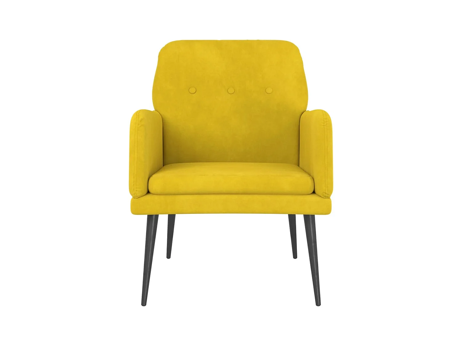 Zarina  Fauteuil Jaune 62x79x79 cm Velours