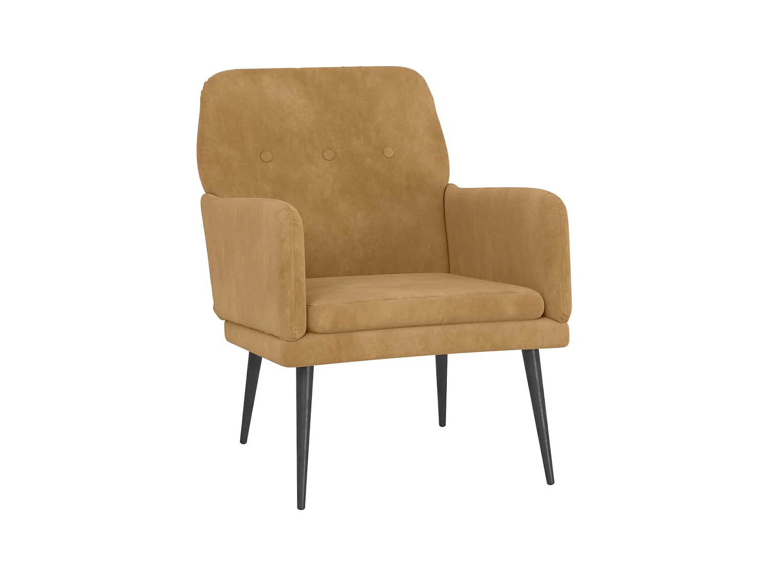 Zarina  Fauteuil Marron 62x79x79 cm Velours