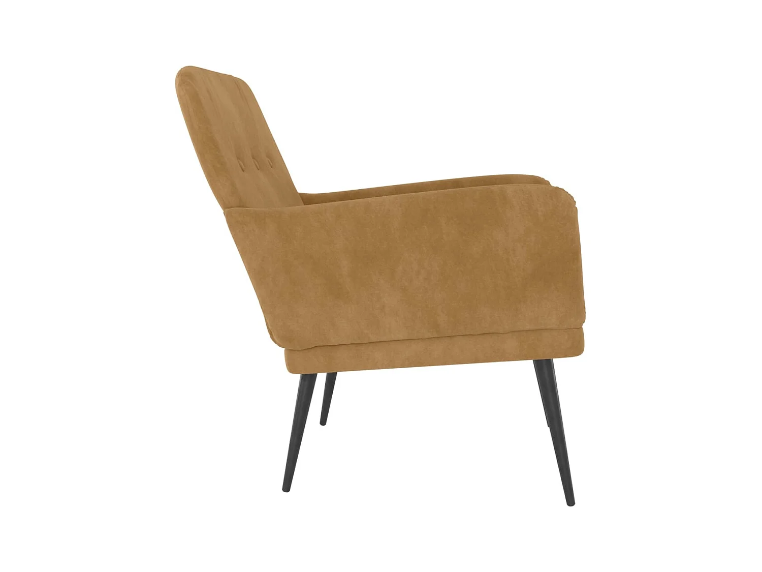 Zarina  Fauteuil Marron 62x79x79 cm Velours
