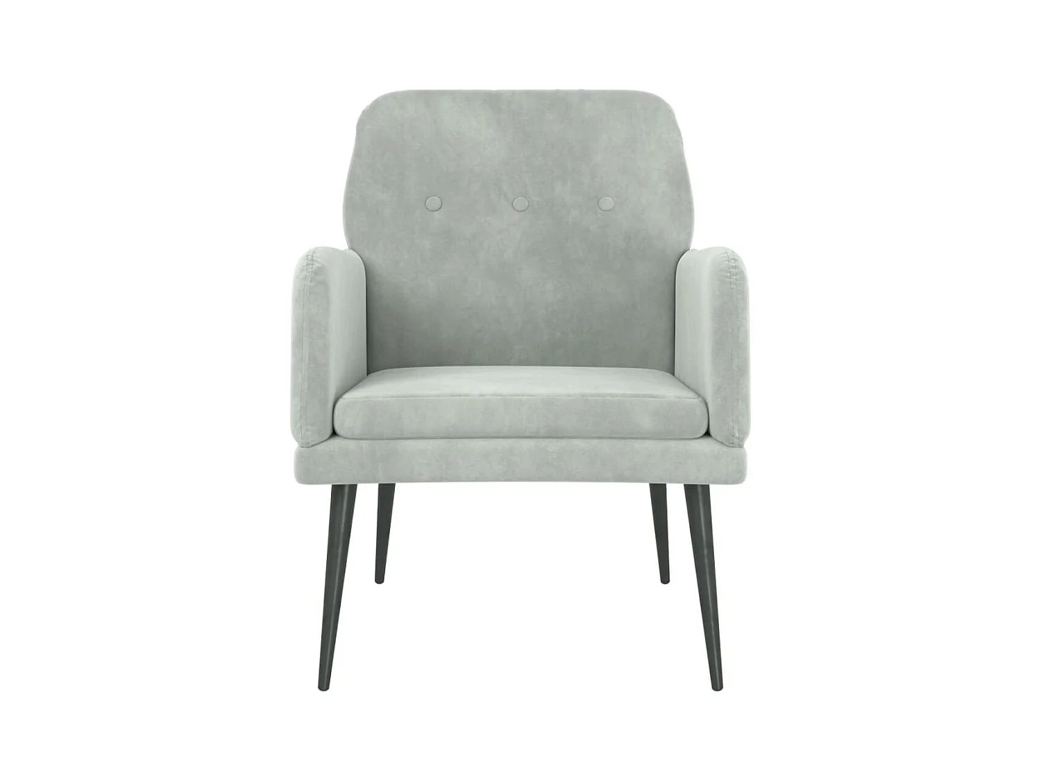 Zarina  Fauteuil Gris clair 62x79x79 cm Velours