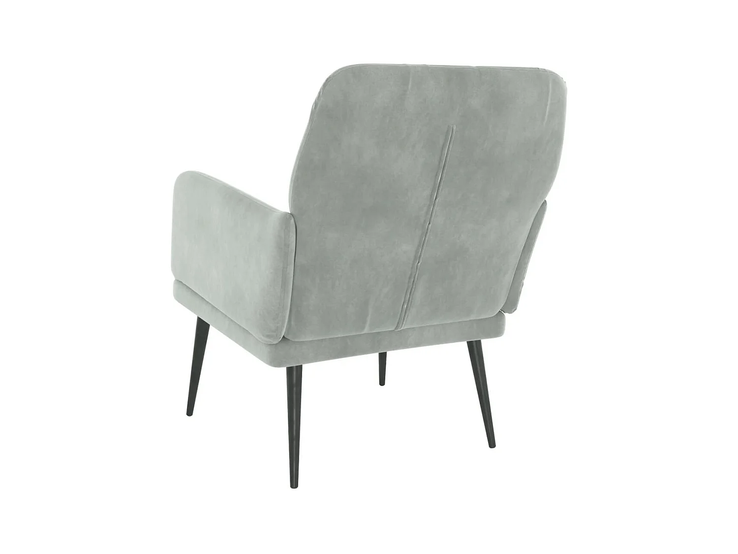 Zarina  Fauteuil Gris clair 62x79x79 cm Velours