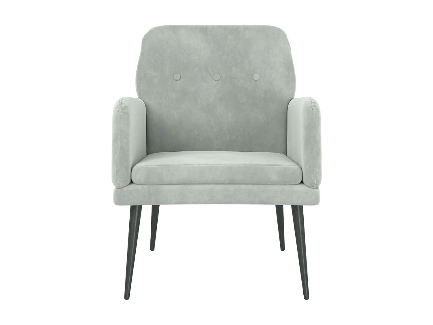 Zarina  Fauteuil Gris clair 62x79x79 cm Velours