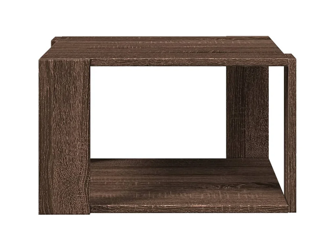 Julissa  Table basse chêne marron 51,5x51,5x30 cm bois d'ingénierie