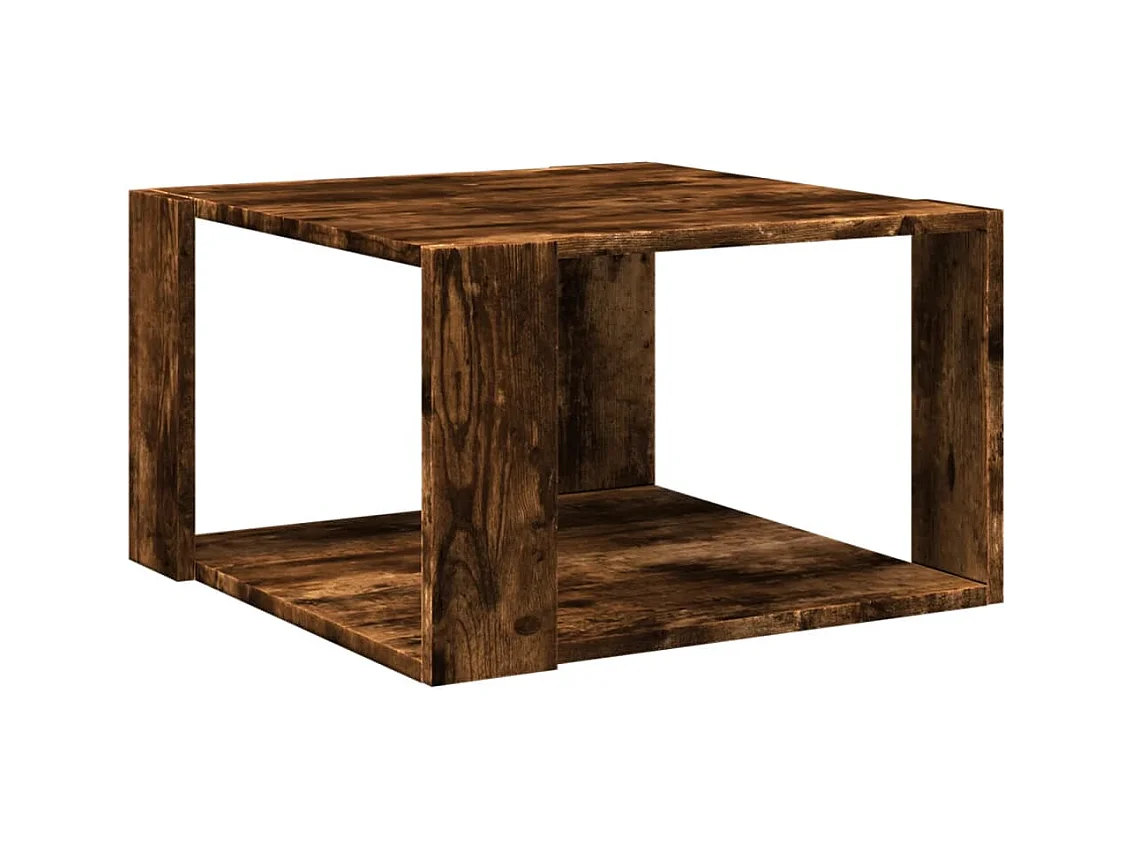 Julissa  Table basse chêne fumé 51,5x51,5x30 cm bois d'ingénierie