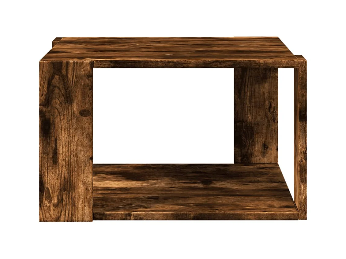 Julissa  Table basse chêne fumé 51,5x51,5x30 cm bois d'ingénierie