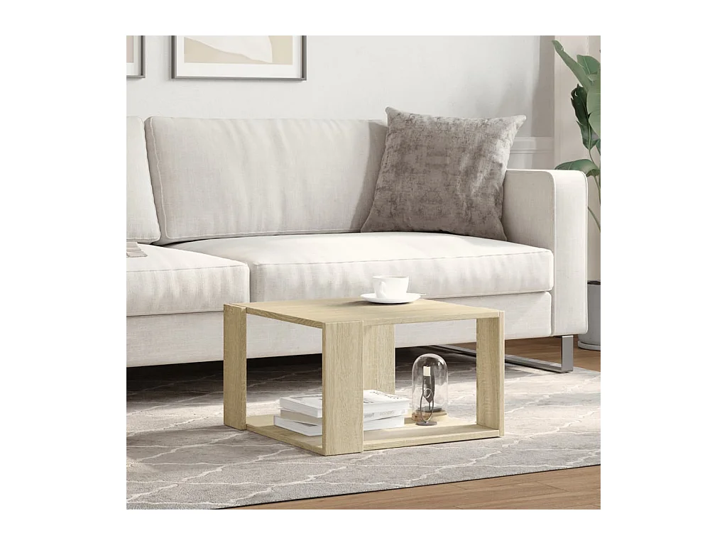 Julissa  Table basse chêne sonoma 51,5x51,5x30 cm bois d'ingénierie