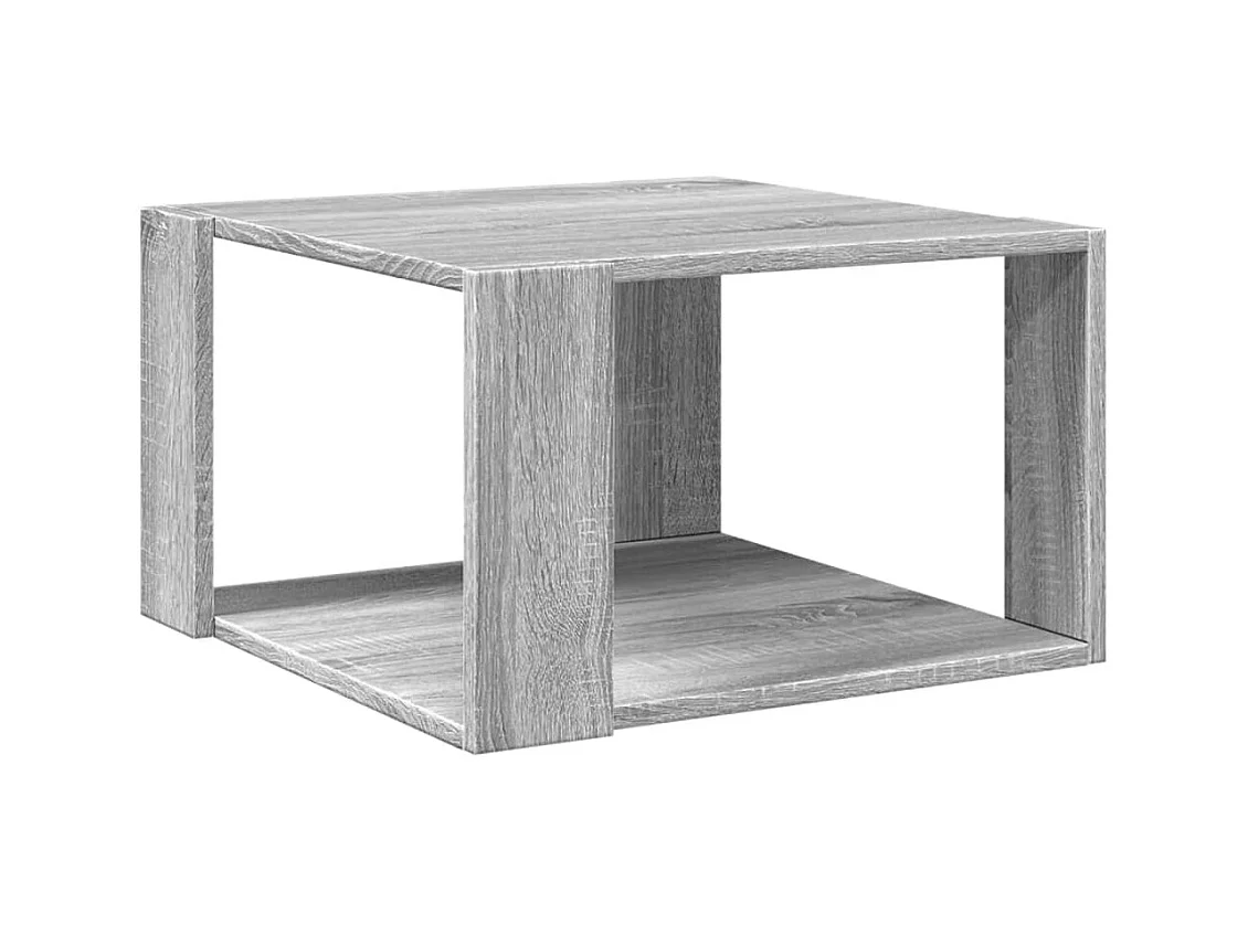 Julissa  Table basse sonoma gris 51,5x51,5x30 cm bois d'ingénierie