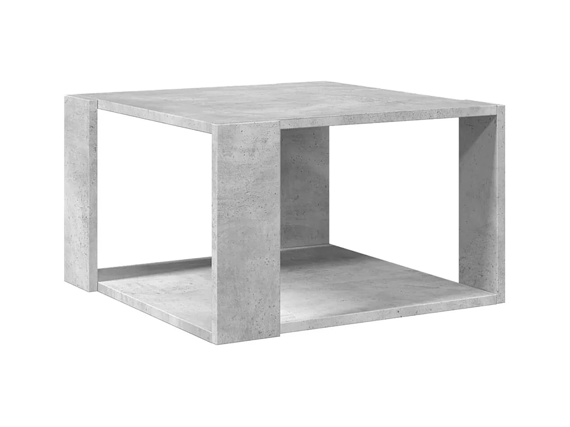 Julissa  Table basse gris béton 51,5x51,5x30 cm bois d'ingénierie