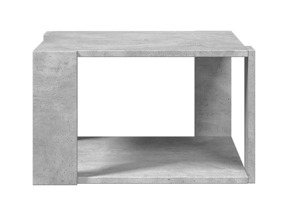Julissa  Table basse gris béton 51,5x51,5x30 cm bois d'ingénierie