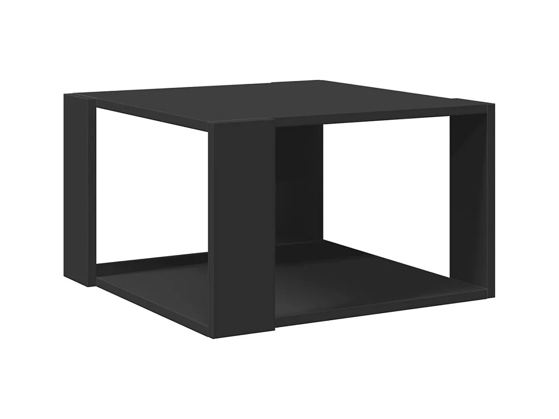 Julissa  Table basse noir 51,5x51,5x30 cm bois d'ingénierie