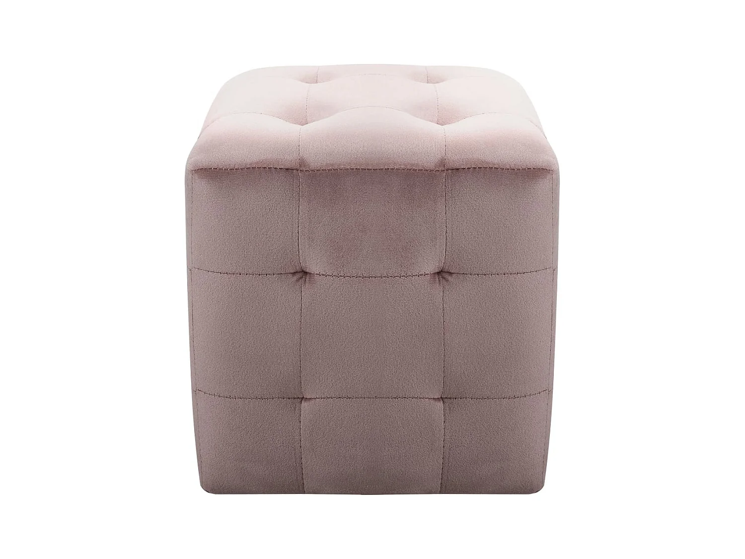 Morgan  2 pcs Poufs Rose 30 x 30 x 30 cm Tissu velours