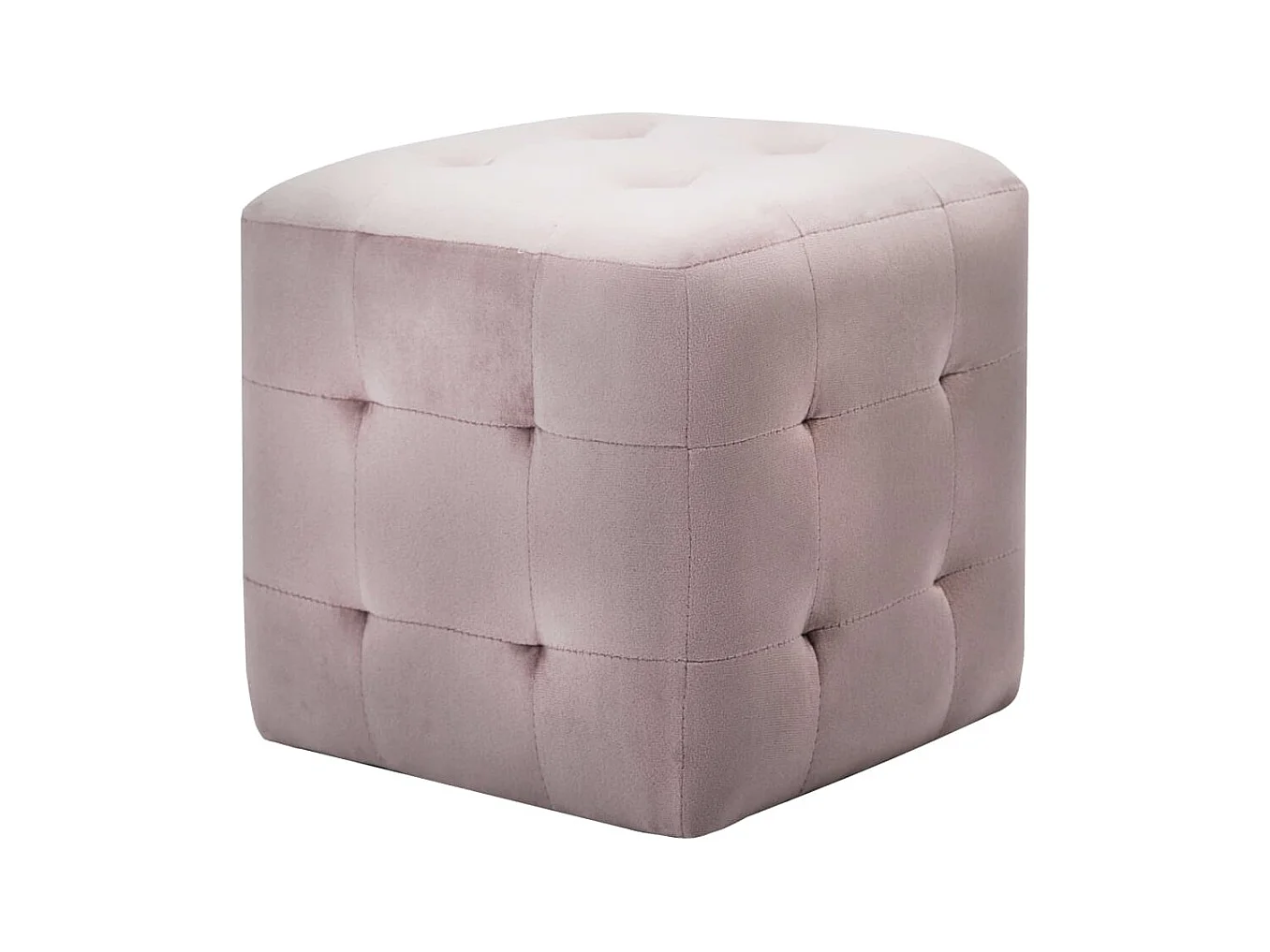 Morgan  2 pcs Poufs Rose 30 x 30 x 30 cm Tissu velours
