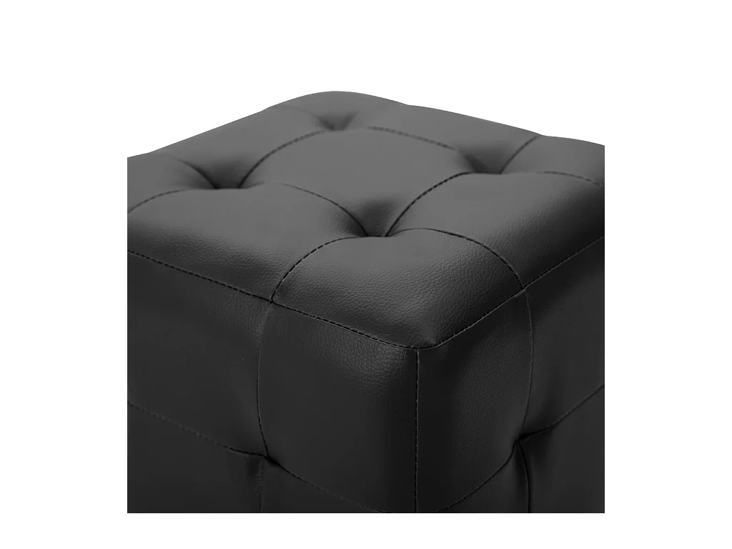 Njoran  Poufs 2 pcs Noir 30 x 30 x 30 cm Similicuir