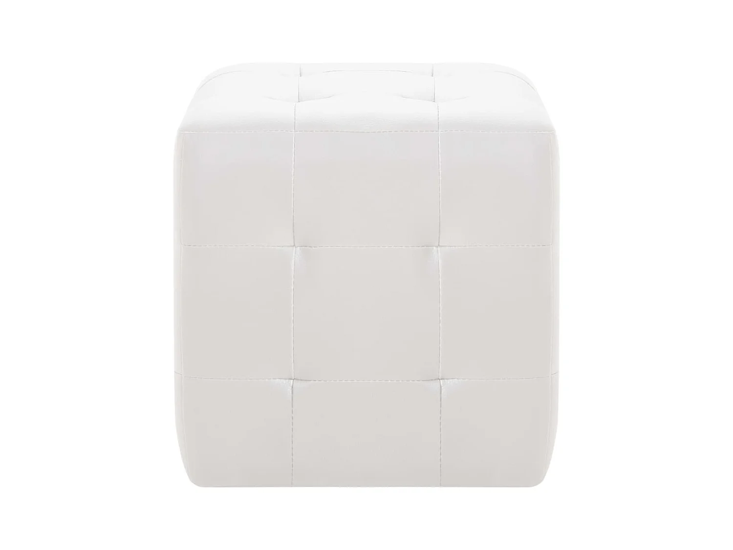 Njoran  Poufs 2 pcs Blanc 30 x 30 x 30 cm Similicuir