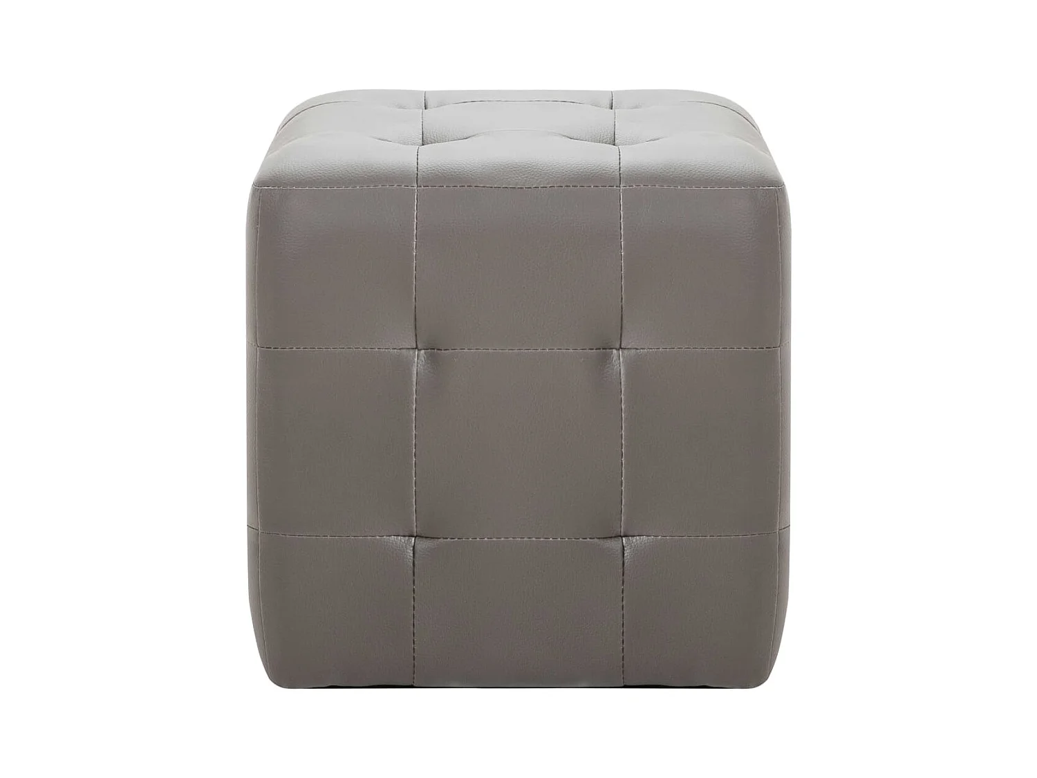 Njoran  2 pcs Poufs Gris 30 x 30 x 30 cm Similicuir