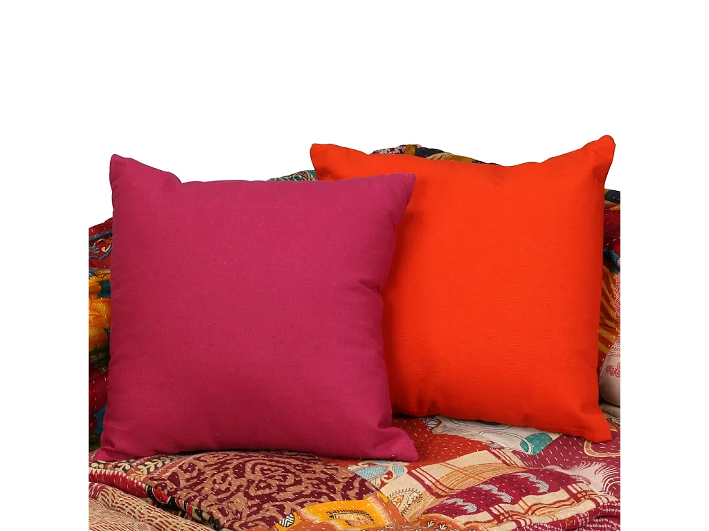 Bibiane  Pouf modulaire à 2 places Patchwork Tissu