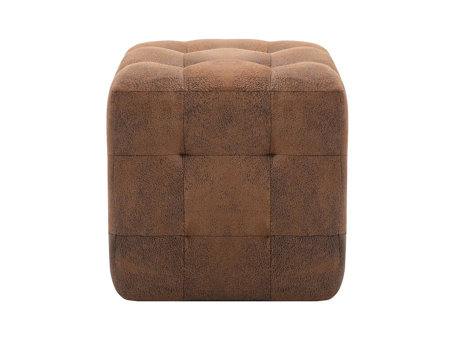 Stroudsburg  2 pcs Poufs Marron 30 x 30 x 30 cm Similicuir daim