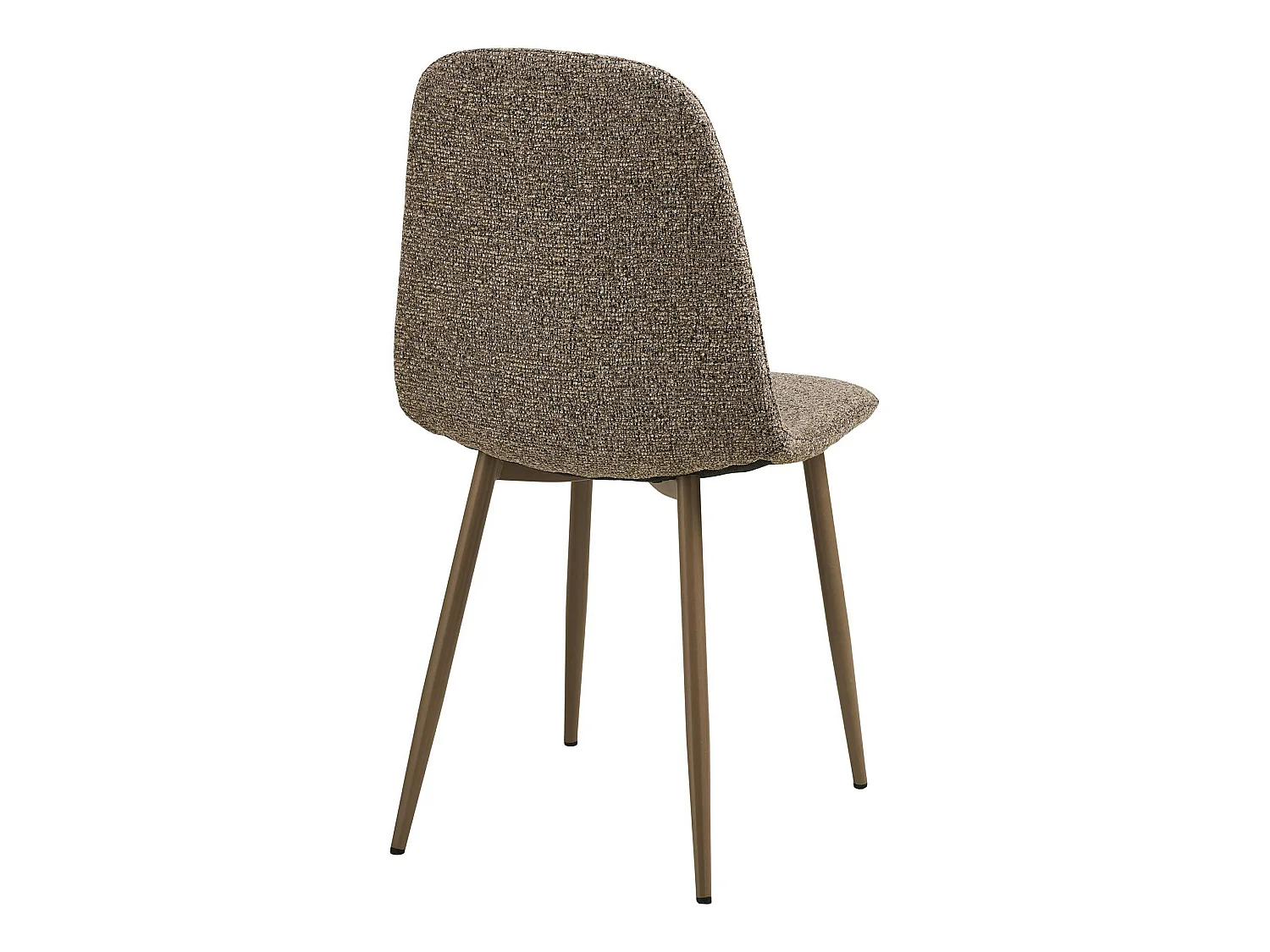 Chaise bouclette taupe avec pieds métal (lot de 2) BERLIN