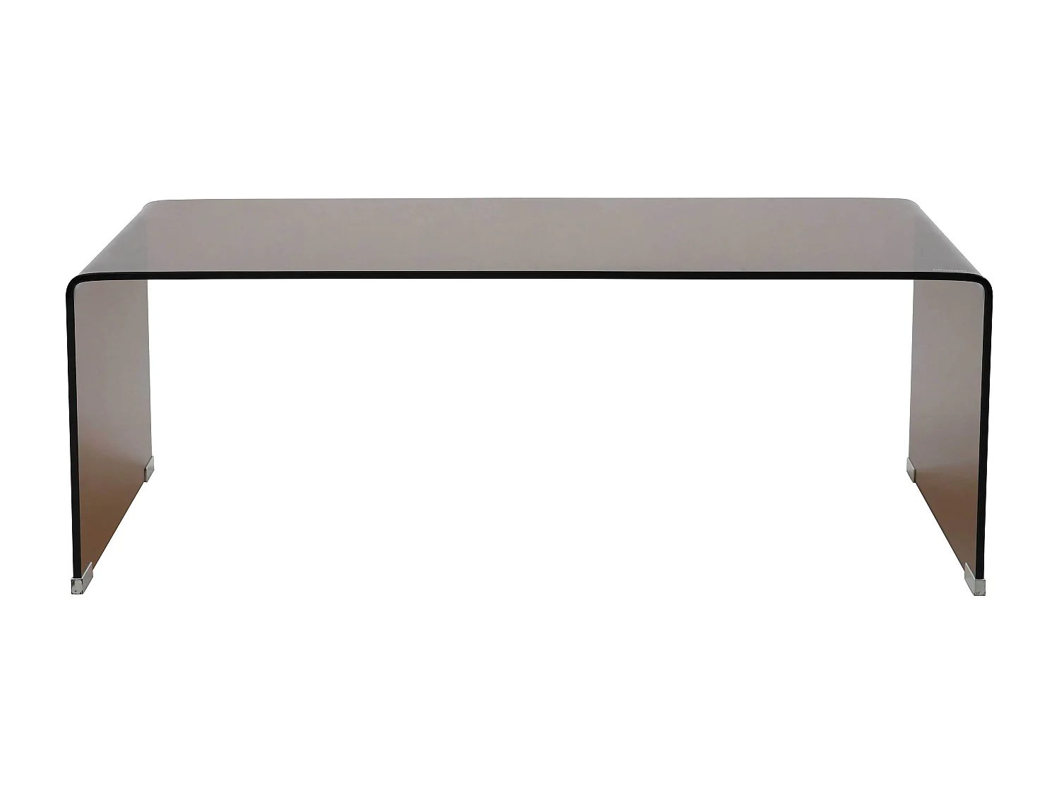 Table basse rectangulaire L110 cm en verre trempé marron