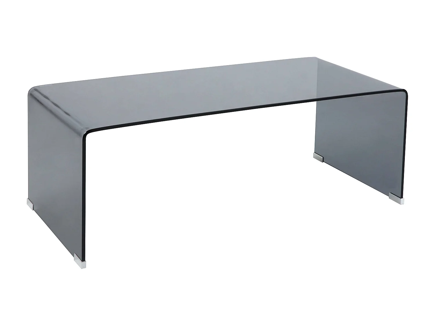 Table basse rectangulaire L110 cm en verre trempé noir