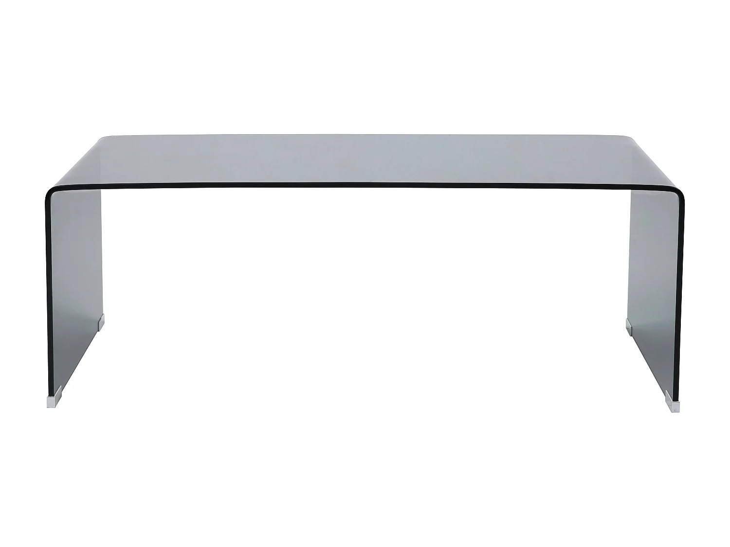 Table basse rectangulaire L110 cm en verre trempé noir