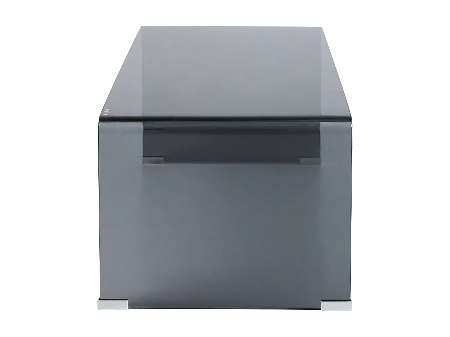 Table basse rectangulaire L110 cm en verre trempé noir