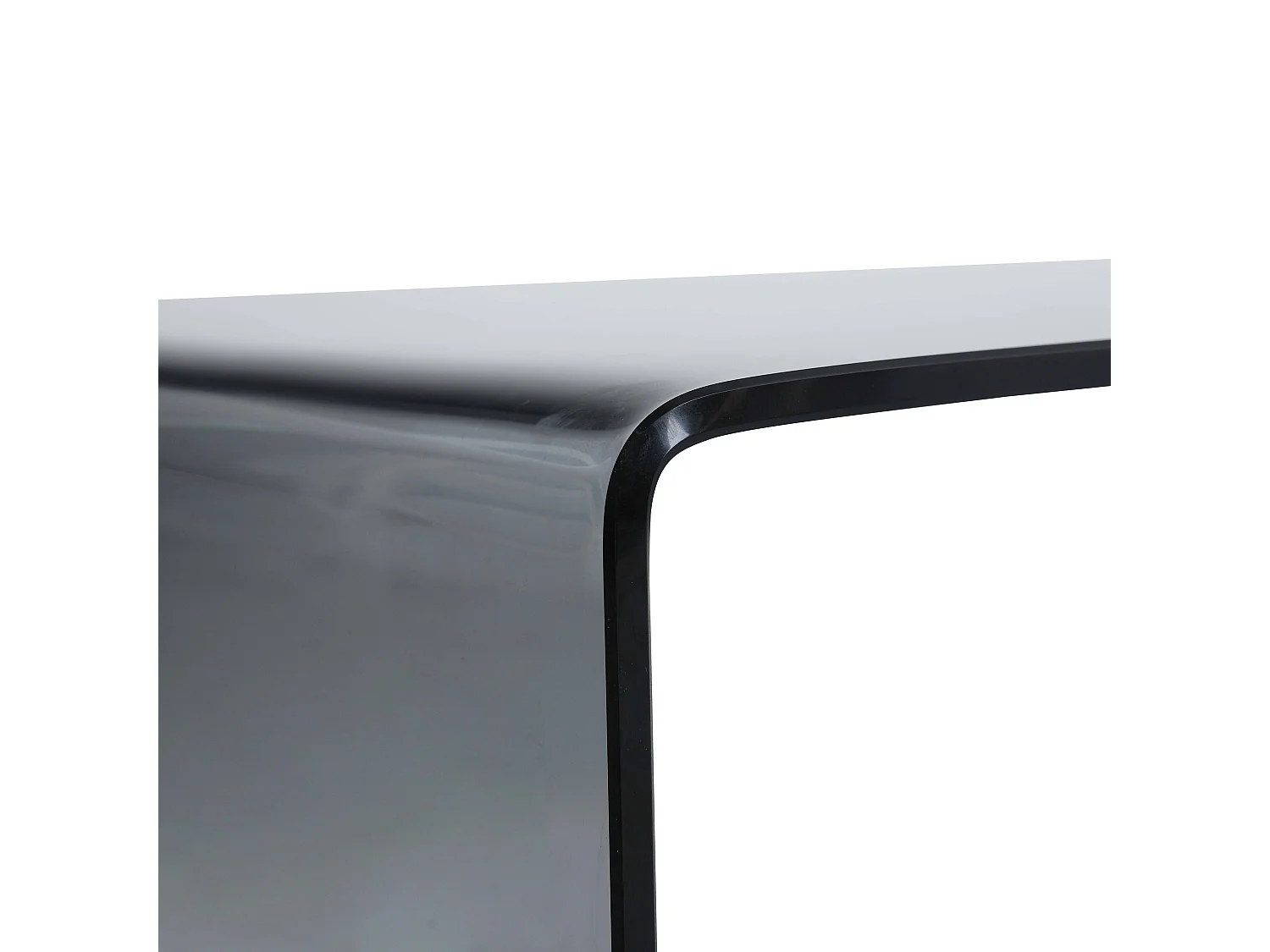 Table basse rectangulaire L110 cm en verre trempé noir