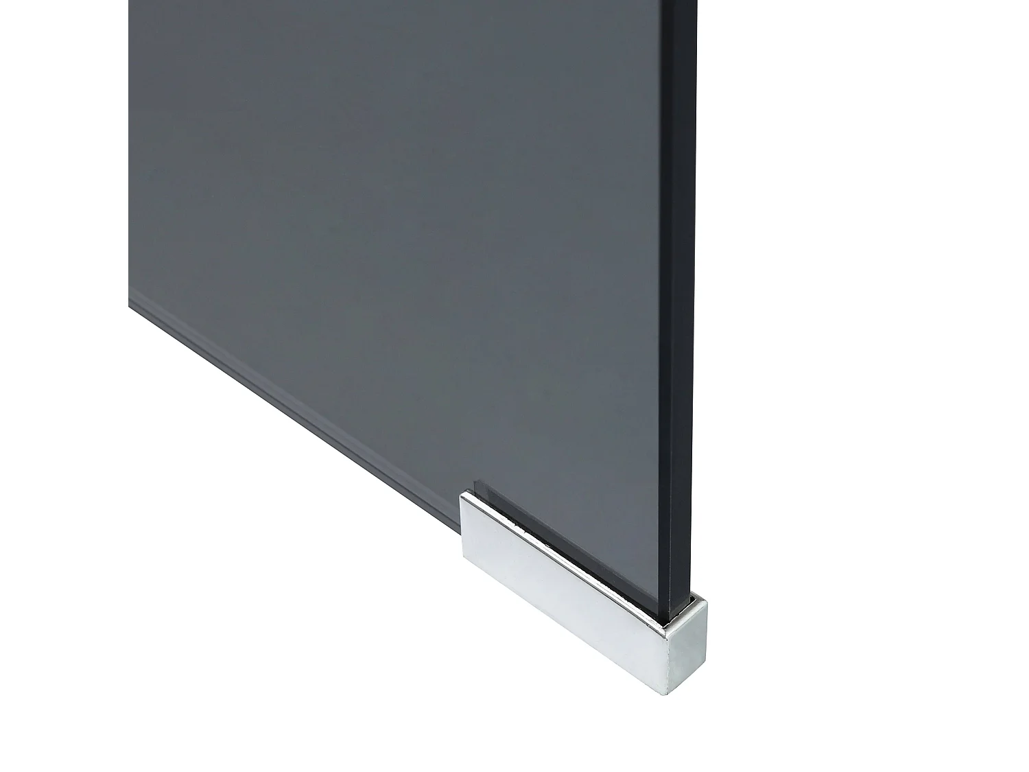 Table basse rectangulaire L110 cm en verre trempé noir