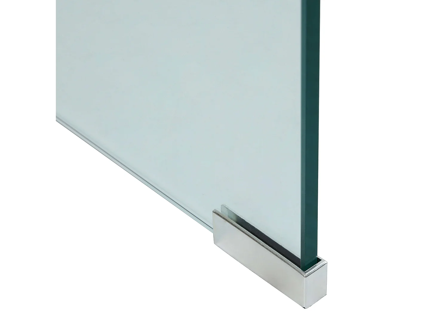 Table basse rectangulaire L110 cm en verre trempé transparent