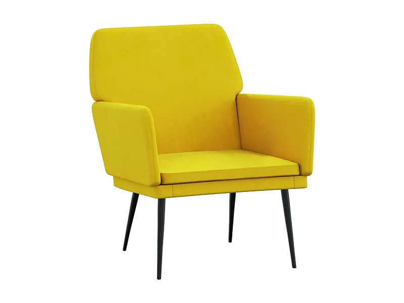 Silvenn  Fauteuil Jaune 62x79x79 cm Velours