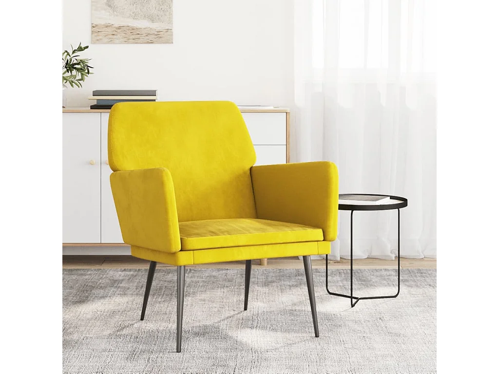 Silvenn  Fauteuil 62x79x79 cm fluweel geel