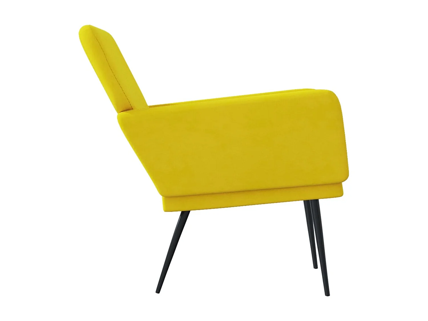 Silvenn  Fauteuil Jaune 62x79x79 cm Velours