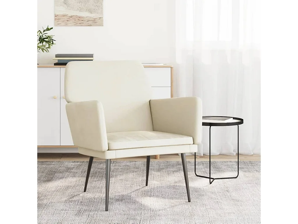 Silvenn  Fauteuil Crème 62x79x79 cm Velours
