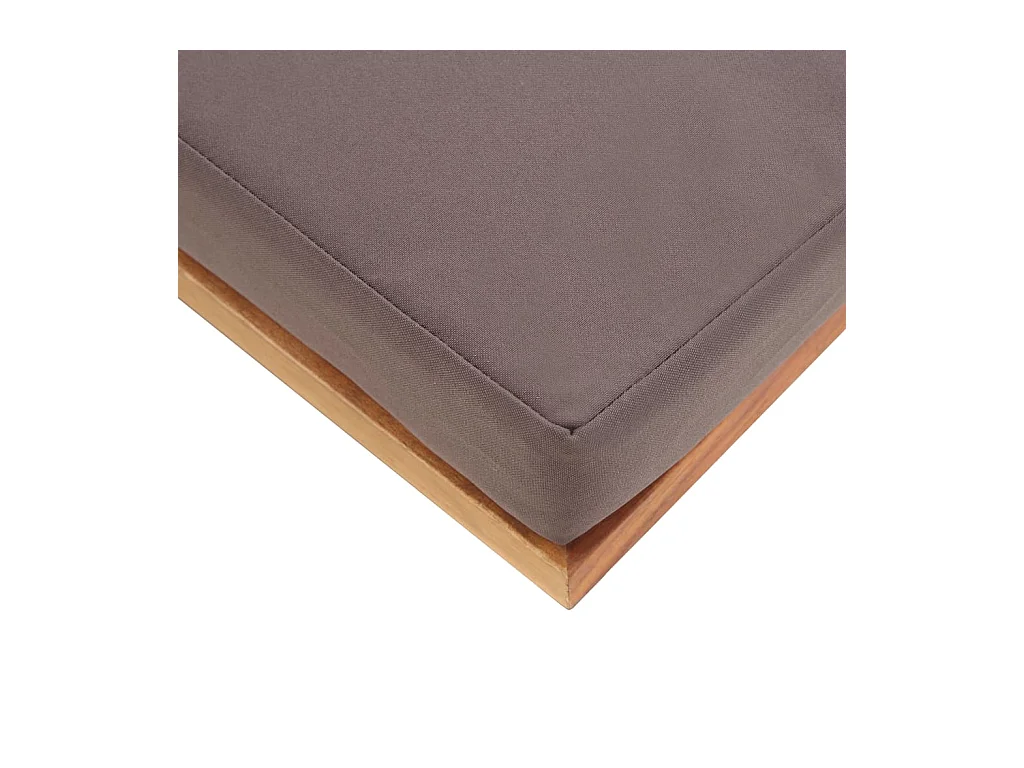 Garden Furniture -  Repose-pied avec coussin 66x66x36 cm Bois d'acacia Gris foncé