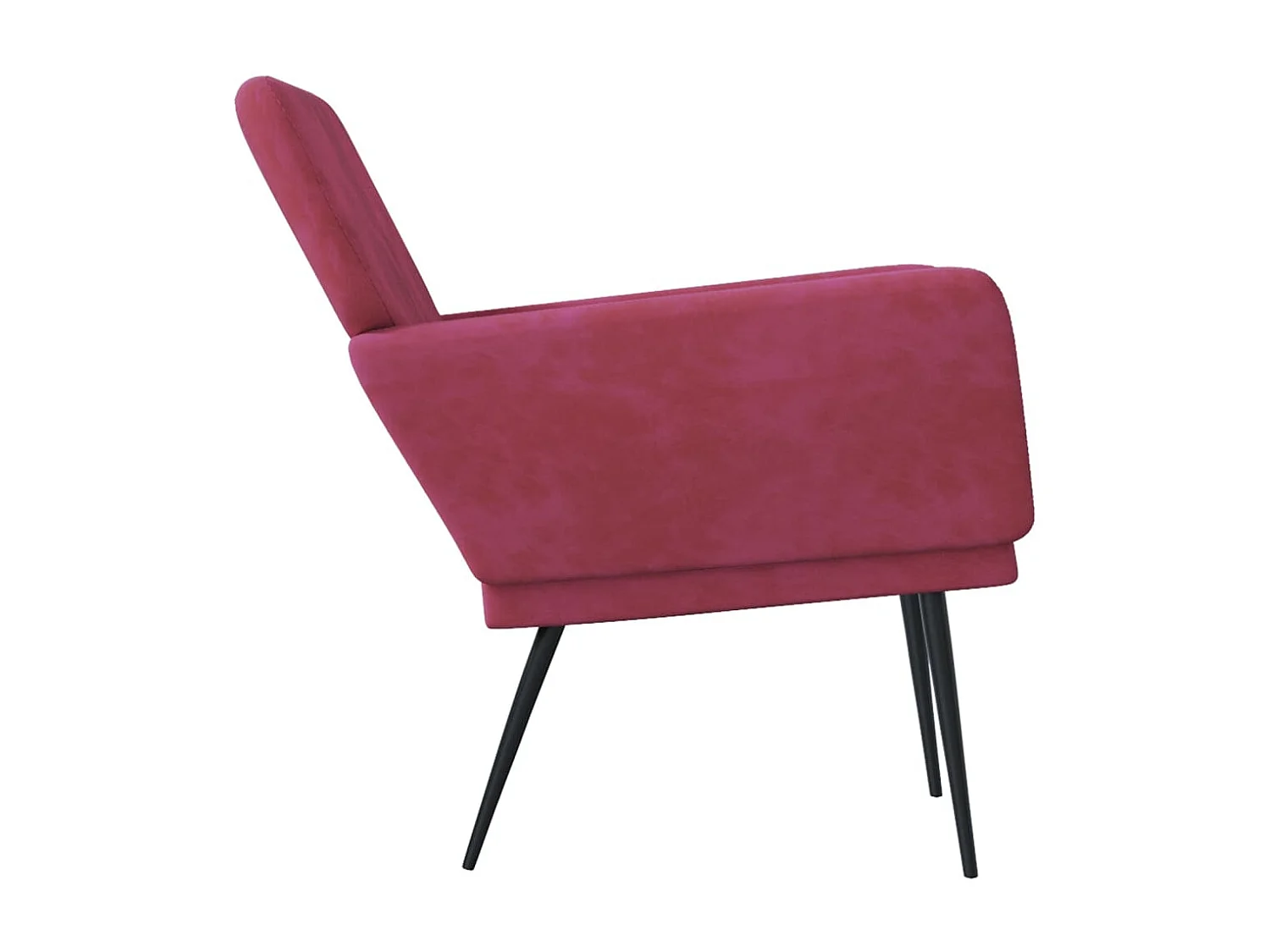 Silvenn  Fauteuil Rouge bordeaux 62x79x79 cm Velours