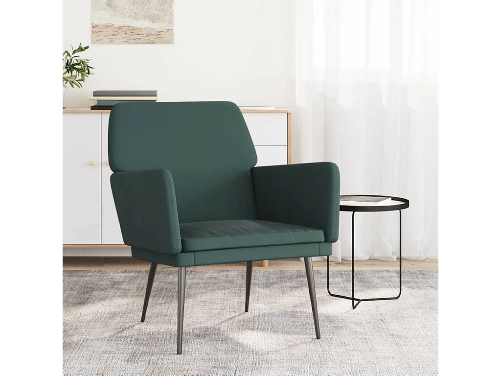 Silvenn  Fauteuil Vert foncé 62x79x79 cm Velours