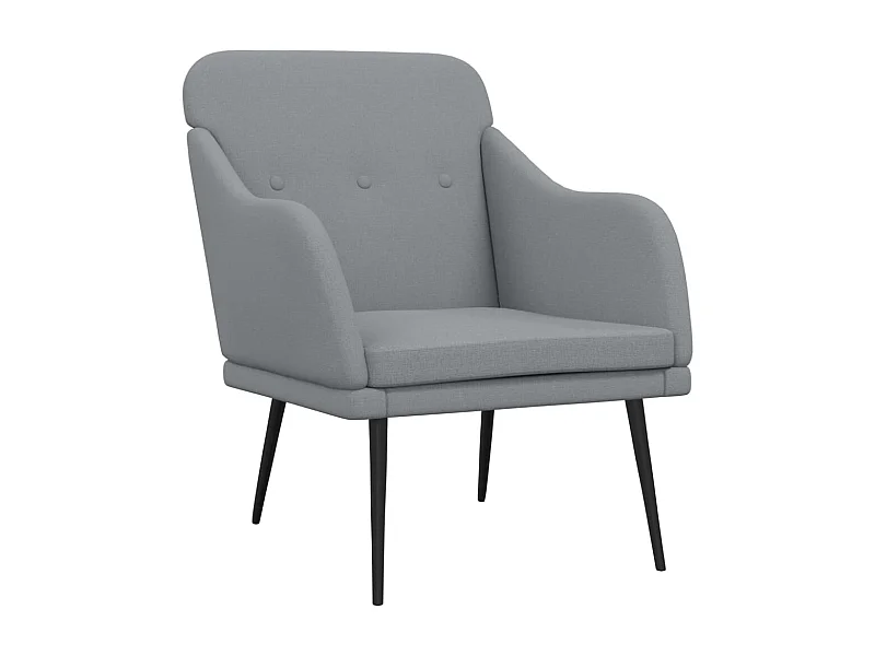 Nylra  Fauteuil Gris clair 63x76x80 cm Tissu