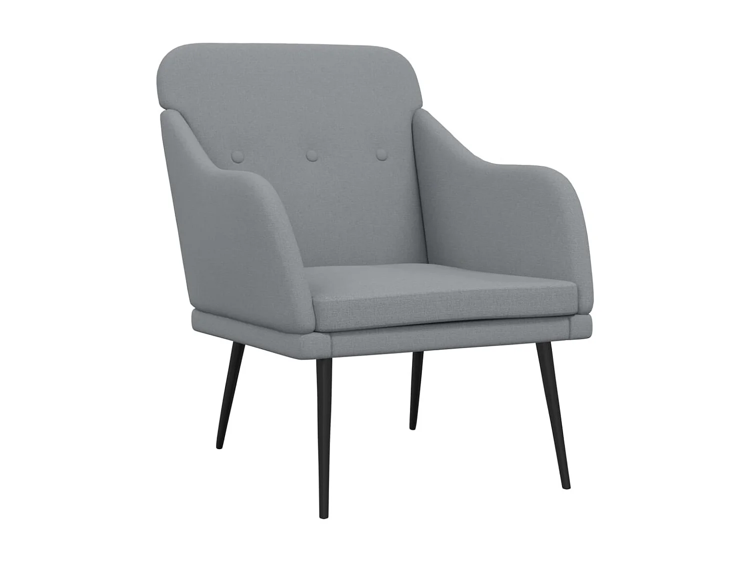 Nylra  Fauteuil Gris clair 63x76x80 cm Tissu