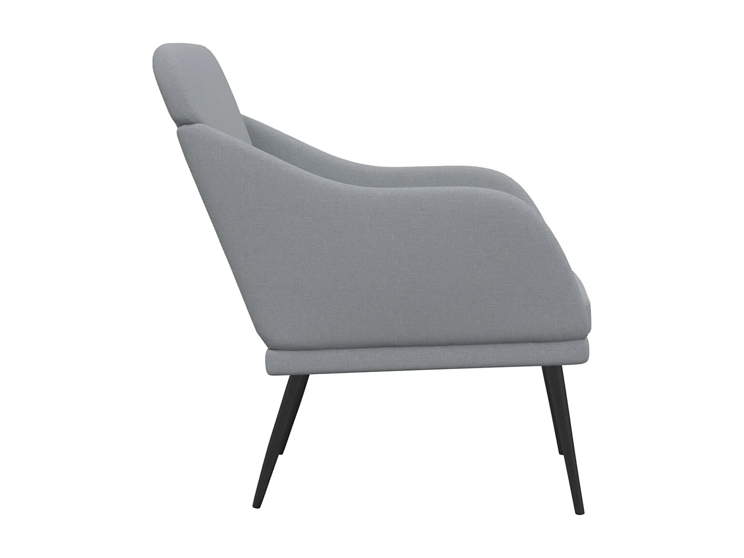 Nylra  Fauteuil Gris clair 63x76x80 cm Tissu