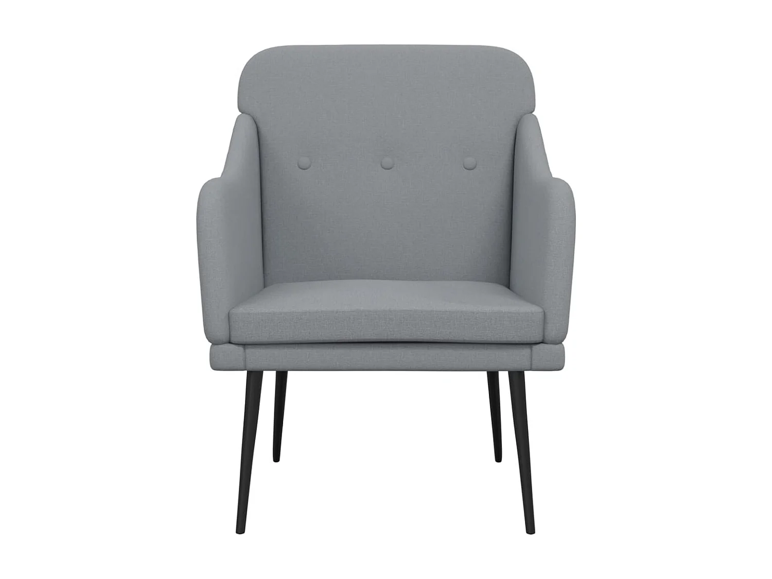 Nylra  Fauteuil Gris clair 63x76x80 cm Tissu