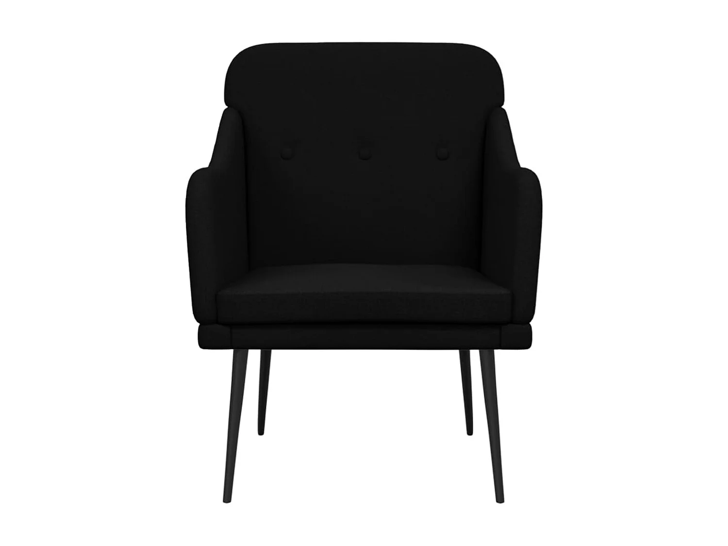 Nylra  Sillón de tela negro 63x76x80 cm