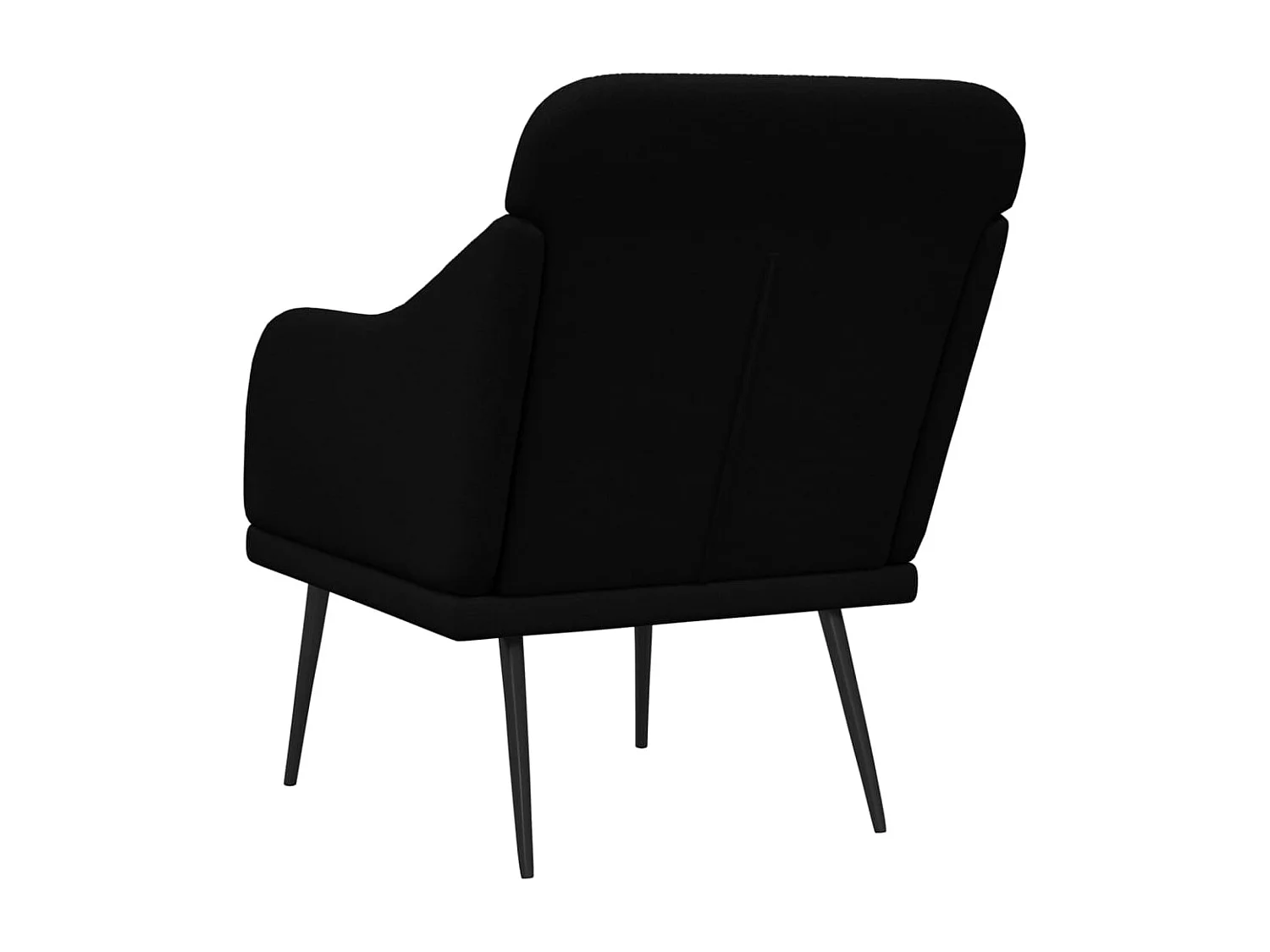 Nylra  Sillón de tela negro 63x76x80 cm