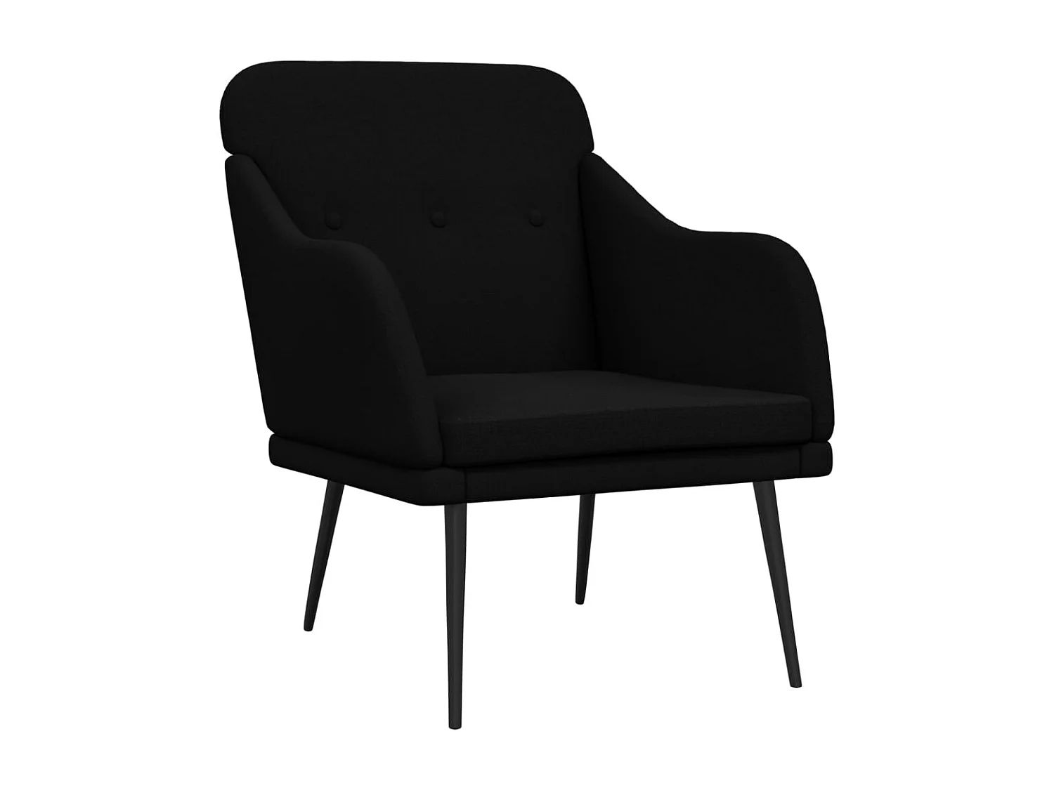 Nylra  Fauteuil Noir 63x76x80 cm Tissu