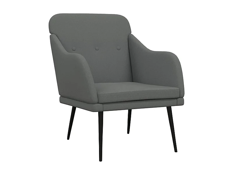 Nylra  Fauteuil Gris foncé 63x76x80 cm Tissu