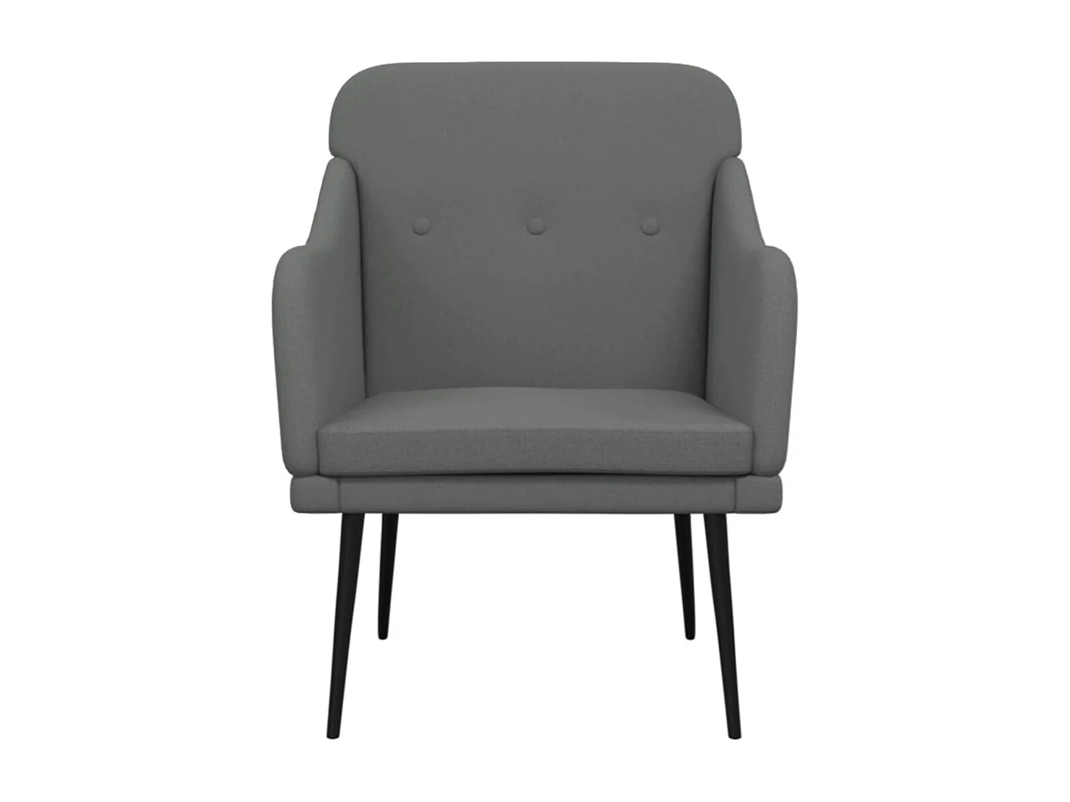 Nylra  Fauteuil Gris foncé 63x76x80 cm Tissu